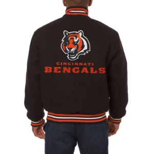 Cincinnati bengals handmade wool jacket black 2