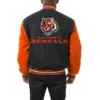 Cincinnati bengals handmade wool varsity jacket black orange 2