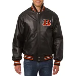 Cincinnati Bengals Full Leather Black Varsity Jacket