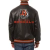Cincinnati bengals leather varsity jacket black 2