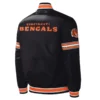Cincinnati bengals midfield full snap satin varsity jacket black 2