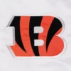 Cincinnati bengals pitch full snap satin varsity jacket white black