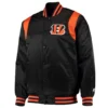 Cincinnati bengals prime time full snap satin varsity jacket black 2