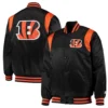 Cincinnati bengals prime time full snap satin varsity jacket black 3