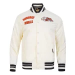 Cincinnati Bengals Retro Classic Full-Snap Cream Satin Jacket