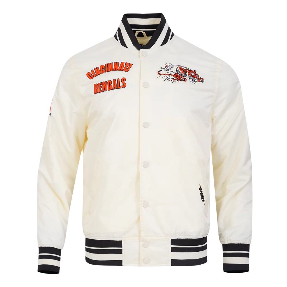 Cincinnati bengals retro classic full snap satin jacket