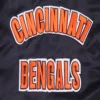 Cincinnati bengals retro classic full snap satin varsity jacket black 2