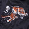 Cincinnati bengals retro classic full snap satin varsity jacket black 3