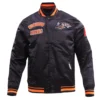 Cincinnati bengals retro classic full snap satin varsity jacket black 7