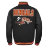 Cincinnati bengals retro classic wool leather jacket