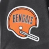 Cincinnati bengals retro classic wool leather patch jacket