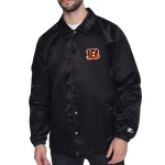 Cincinnati Bengals Retro Coaches Black Satin Jacket