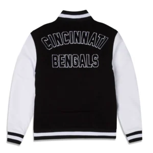 Cincinnati bengals third down full snap varsity jacket black white 1 1