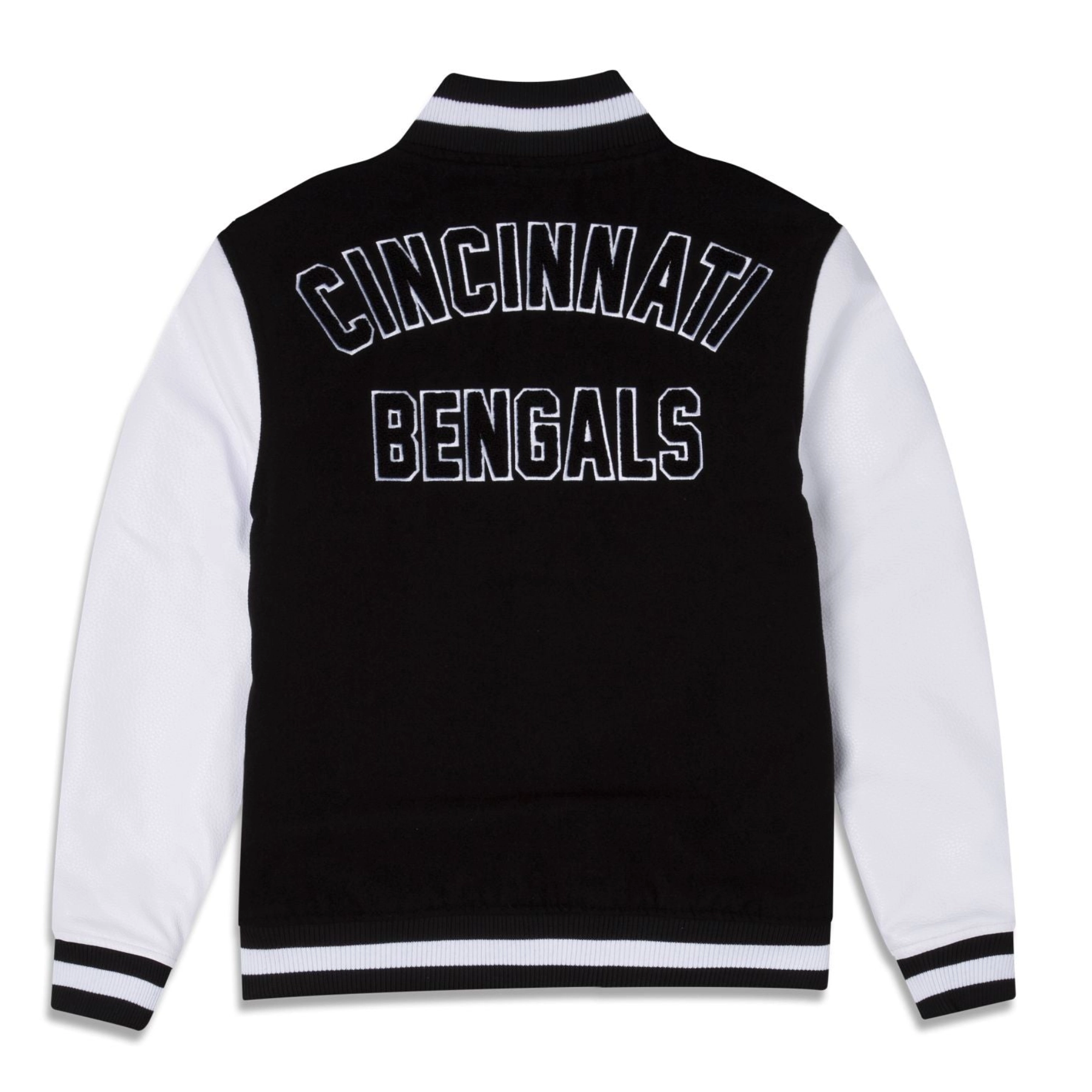 Cincinnati bengals third down full snap varsity jacket black white 1 1