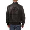 Cincinnati bengals tonal full leather bomber jacket black 2