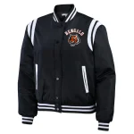 Cincinnati Bengals Women's Full-Snap Black Varsity Jacket