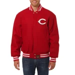 Cincinnati Reds One Color Red Wool Jacket