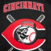 Cincinnati reds mashup wool leather varsity jacket black 3 1