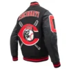 Cincinnati reds mashup wool leather varsity jacket black 5 1