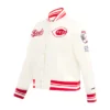 Cincinnati reds retro classic full snap satin varsity jacket cream 2
