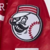 Cincinnati reds retro classic full snap satin varsity jacket red 7