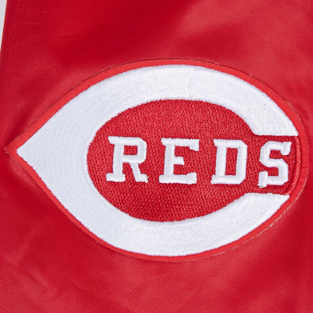 Cincinnati reds retro classic full snap satin varsity jacket red 8