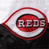 Cincinnati reds the ambassador full snap satin varsity jacket red