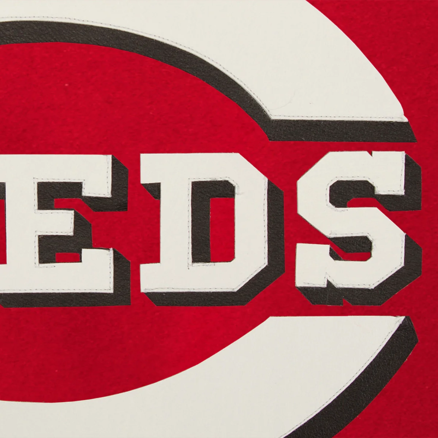 Cincinnati reds two tone handcrafted logo wool jacket red gray 3