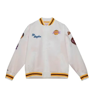City collection lightweight satin jacket los angeles lakers