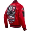 Clark atlanta panthers homecoming red satin varsity jacket