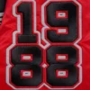 Clark atlanta panthers homecoming rib knitted red satin varsity jacket