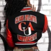 Clark atlanta panthers womens remix wool leather jacket
