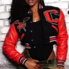 Clark atlanta panthers womens remix wool varsity jacket