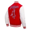 Classic houston rockets wool leather jacket