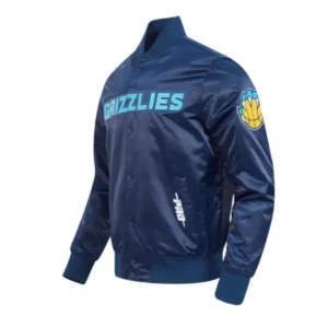Classic memphis grizzlies navy satin jacket