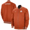 Clemson tigers full zip polyester orange varsity bomber jacket