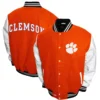 Clemson tigers graduate full snap wool varsity jacket