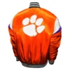 Clemson tigers power orange full snap satin