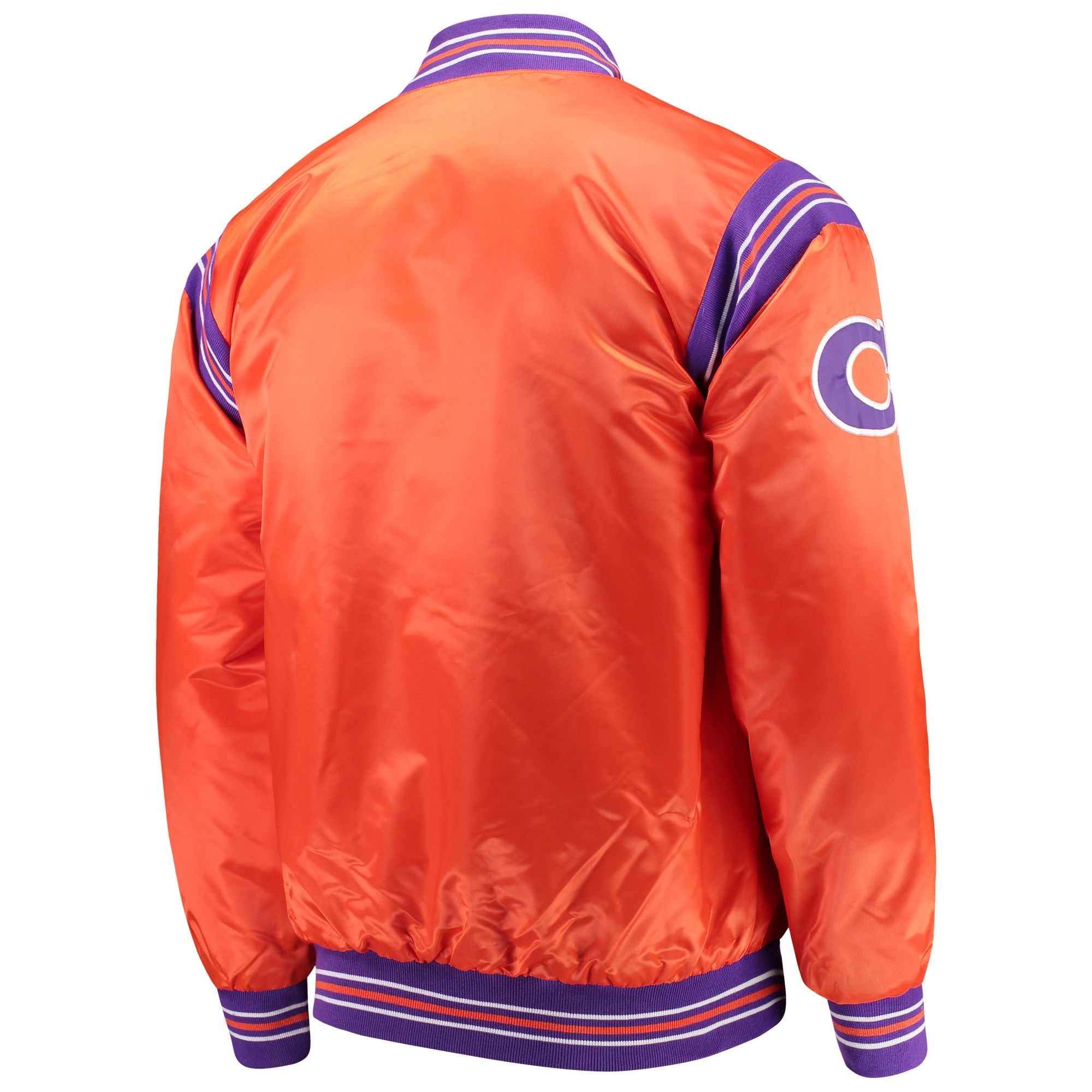 Clemson tigers starter the enforcer full snap satin jacket