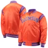Clemson tigers starter the enforcer full snap varsity jacket