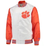 Clemson Tigers White The Legend White/Orange Satin Jacket