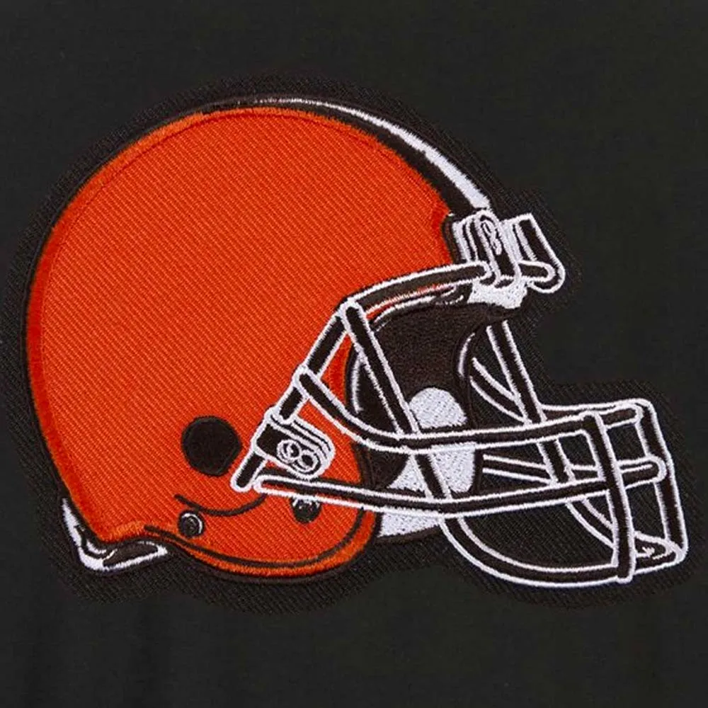 Cleveland browns black and gray varsity jacket