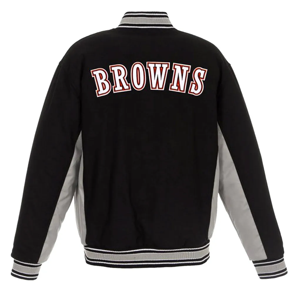 Cleveland browns black wool jacket