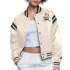 Cleveland browns full count cream jacket