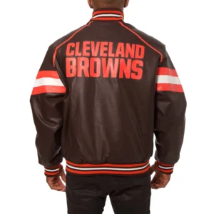 Cleveland browns full real leather varsity jacket brown 1 1