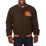Cleveland Browns One Color Brown Wool Jacket