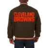 Cleveland browns handmade wool varsity jacket brown 2