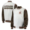 Cleveland browns historic logo varsity jacket