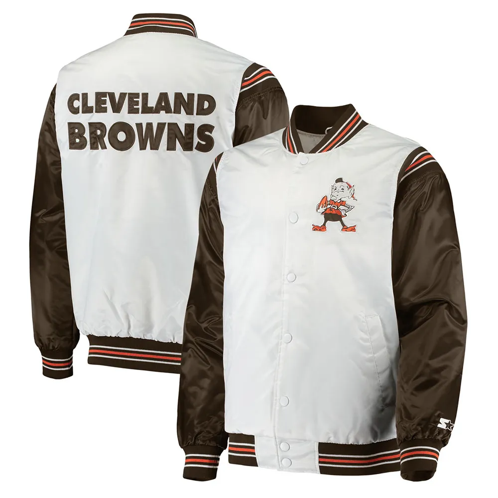 Cleveland browns historic logo varsity jacket