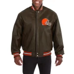 Cleveland Browns Full Leather Brown Jacket
